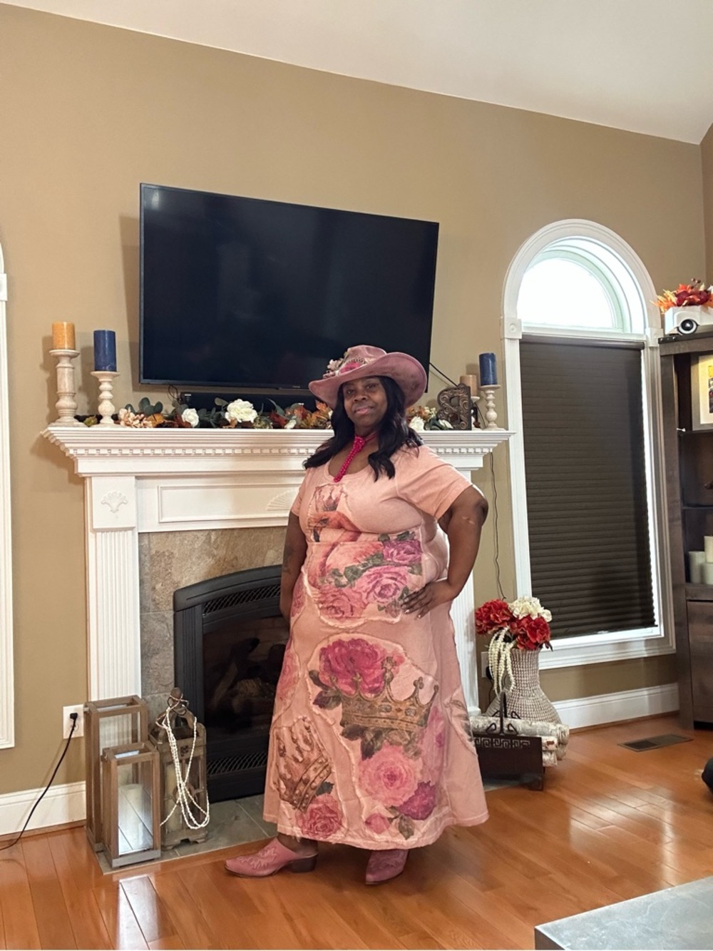 FLAMINGO HEIRLOOM PINK MAXI DRESS - 100% COTTON  One Size (Fits size 6 to 18) - Picture 3 of 3